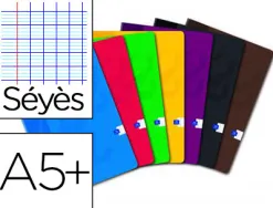 Cahier piqué oxford couverture pelliculée lavable a5+ 17x22cm 60 pages 90g séyès