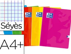 Cahier piqué oxford couverture pelliculée lavable a4+ 24x32cm 96 pages 90g séyès