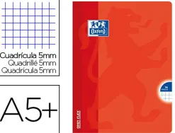 Cahier piqué oxford openflex couverture polypropylène transparente rainurée a5+ 17x22cm 96 pages 5x5mm page de garde