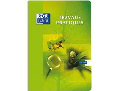 Cahier piqué oxford travaux pratiques couverture pelliculée lavable vélin velouté a5+ 17x22cm 96 pages séyès/uni 90g