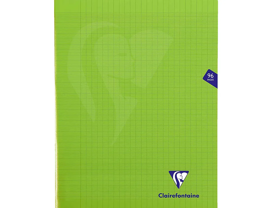 Cahier pique clairefontaine mimesys couverture polypropylene 24x32cm 96 pages 90g seyes coloris