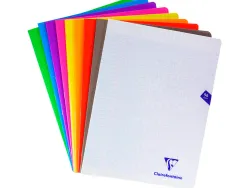 Cahier pique clairefontaine mimesys couverture polypropylene 24x32cm 96 pages 90g seyes coloris