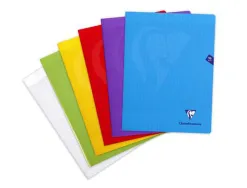 Cahier pique clairefontaine mimesys couverture polypropylene 24x32cm 96 pages 90g seyes coloris