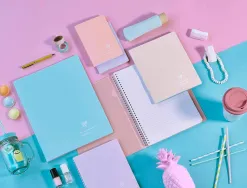Cahier pique clairefontaine koverbook blush polypropylene opaque format a2 dim. 11x17cm 96 page