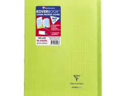 Cahier pique clairefontaine koverbook couverture polypropylene 24x32cm 96 pages 90g seyes coloris vert
