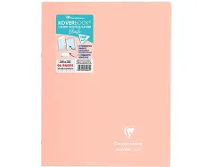 Cahier pique clairefontaine koverbook blush polypropylene 24x32cm 96 pages seyes coloris pastel assortis