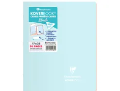 Cahier pique clairefontaine koverbook blush polypropylene 17x22cm 96 pages seyes coloris pastel assortis