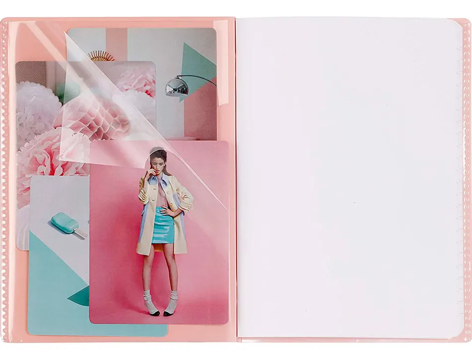 Cahier pique clairefontaine koverbook blush polypropylene 17x22cm 96 pages seyes coloris pastel assortis