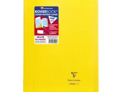 Cahier pique clairefontaine koverbook couverture polypropylene 24x32cm 96 pages 90g seyes coloris jaune