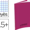 Cahier pique conquerant classique couverture polypropylene rigide transparente a5+ 17x22cm48 pages 90g seyes rose