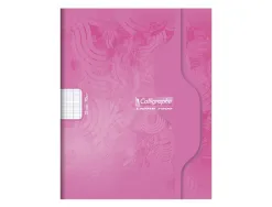 Cahier piqure clairefontaine 7000 couverture souple pp 24x32cm 96p seyes 70g coloris rouge