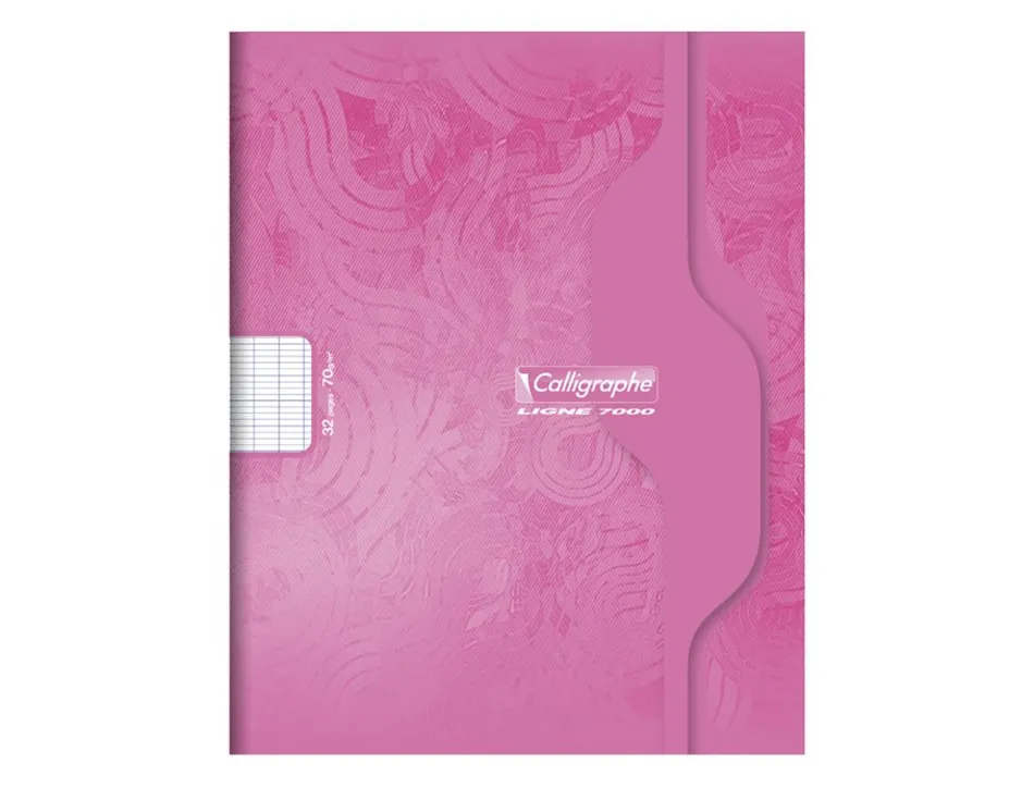 Cahier piqure clairefontaine 7000 couverture souple pp 21x29,7cm 96p seyes 70g coloris rouge
