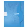 Cahier piqure clairefontaine 7000 couverture souple pp 17x22cm 96p seyes 70g coloris bleu