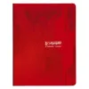 Cahier piqure clairefontaine 7000 couverture souple pp 17x22cm 96p seyes 70g coloris rouge