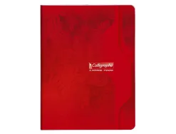 Cahier piqure clairefontaine 7000 couverture souple pp 17x22cm 96p seyes 70g coloris rouge