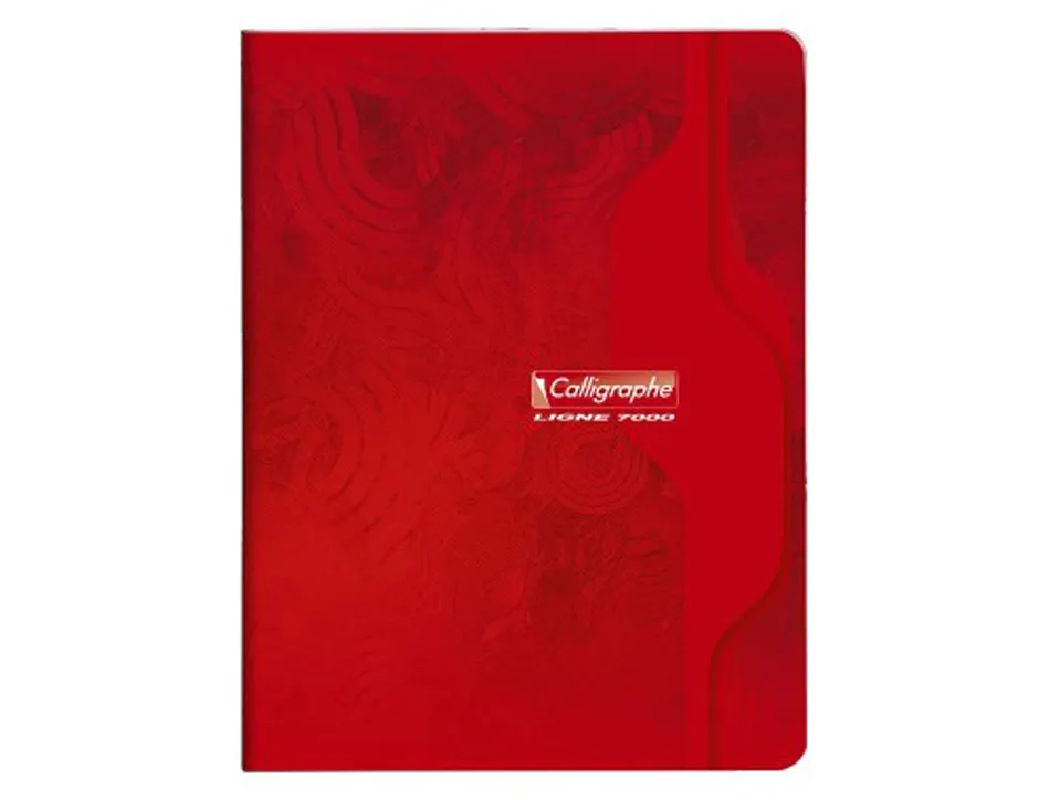 Cahier piqure clairefontaine 7000 couverture souple pp 17x22cm 96p seyes 70g coloris rouge
