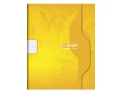 Cahier piqure clairefontaine 7000 couverture souple pp 17x22cm 96p seyes 70g coloris jaune