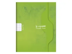 Cahier piqure clairefontaine 7000 couverture souple pp 17x22cm 96p seyes 70g coloris vert