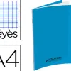 Cahier piqure conquerant couverture pp rigide transparente 21x29,7cm 48p seyes 90g coloris bleu