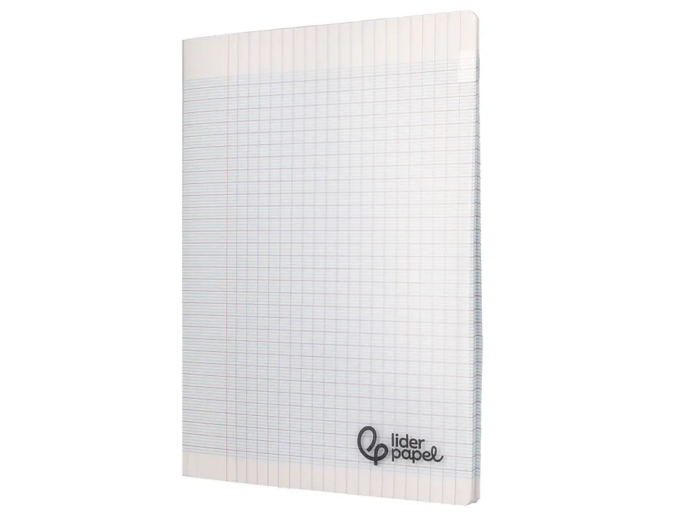 Cahier piqure liderpapel couverture pp 210x297mm 96p seyes incolore