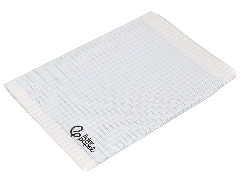 Cahier piqure liderpapel couverture pp 210x297mm 96p seyes incolore