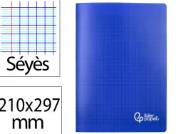 Cahier piqure liderpapel couverture pp 210x297mm 96p seyes coloris bleu