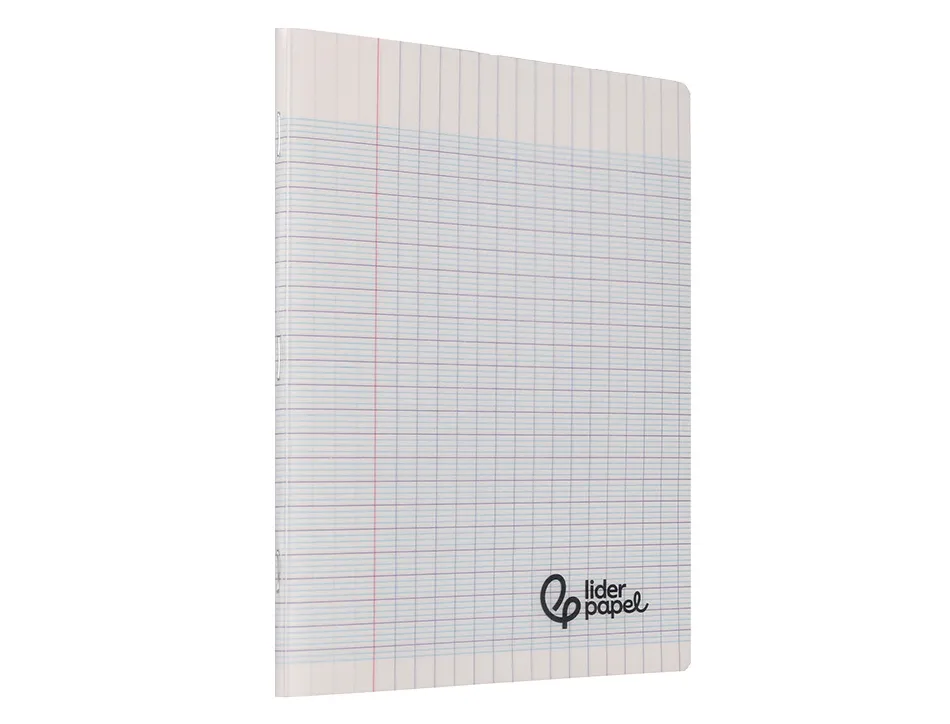 Cahier piqure liderpapel couverture pp 170x220mm 96p seyes incolore