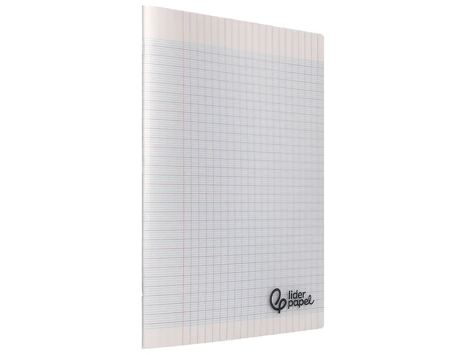 Cahier piqure liderpapel couverture pp 240x320mm 48p seyes incolore