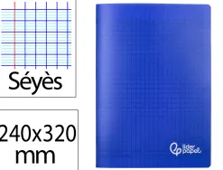 Cahier piqure liderpapel couverture pp 240x320mm 96p seyes coloris bleu