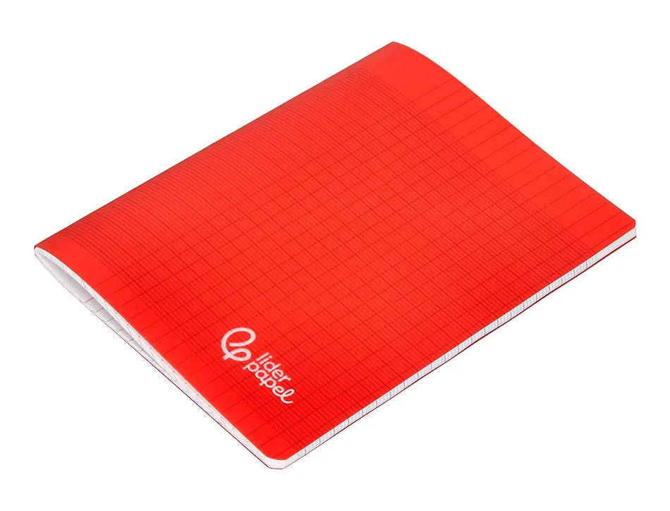 Cahier piqure liderpapel couverture pp 170x220mm 96p seyes coloris rouge