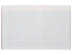 Cahier piqure liderpapel couverture pp 170x220mm 96p seyes coloris rouge