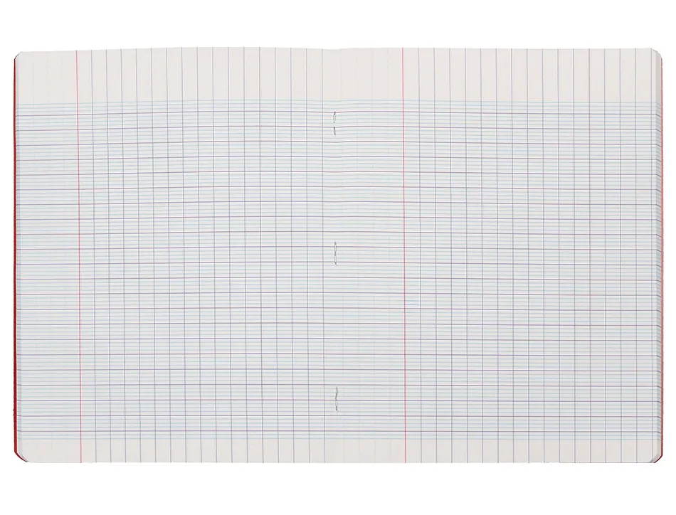 Cahier piqure liderpapel couverture pp 170x220mm 96p seyes coloris rouge
