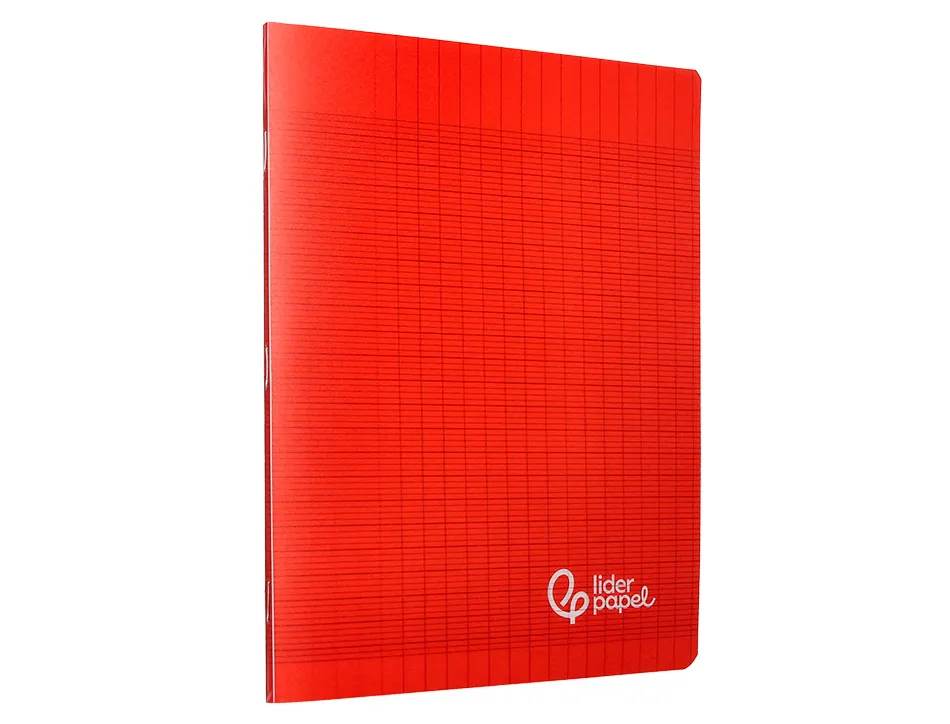 Cahier piqure liderpapel couverture pp 170x220mm 96p seyes coloris rouge