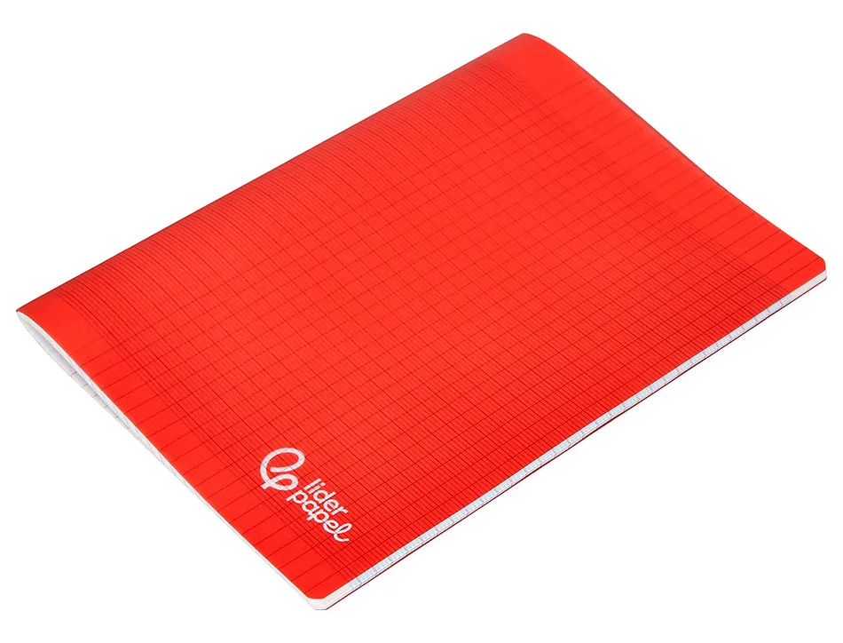 Cahier piqure liderpapel couverture pp 240x320mm 96p seyes coloris rouge