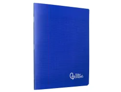 Cahier piqure liderpapel couverture pp 170x220mm 96p seyes coloris bleu