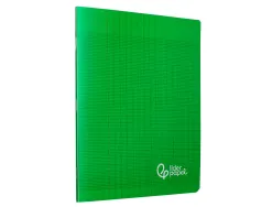 Cahier piqure liderpapel couverture pp 170x220mm 96p seyes coloris vert