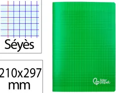 Cahier piqure liderpapel couverture pp 210x297mm 96p seyes coloris vert