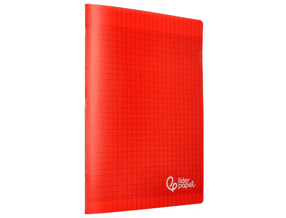 Cahier piqure liderpapel couverture pp 210x297mm 96p seyes coloris rouge