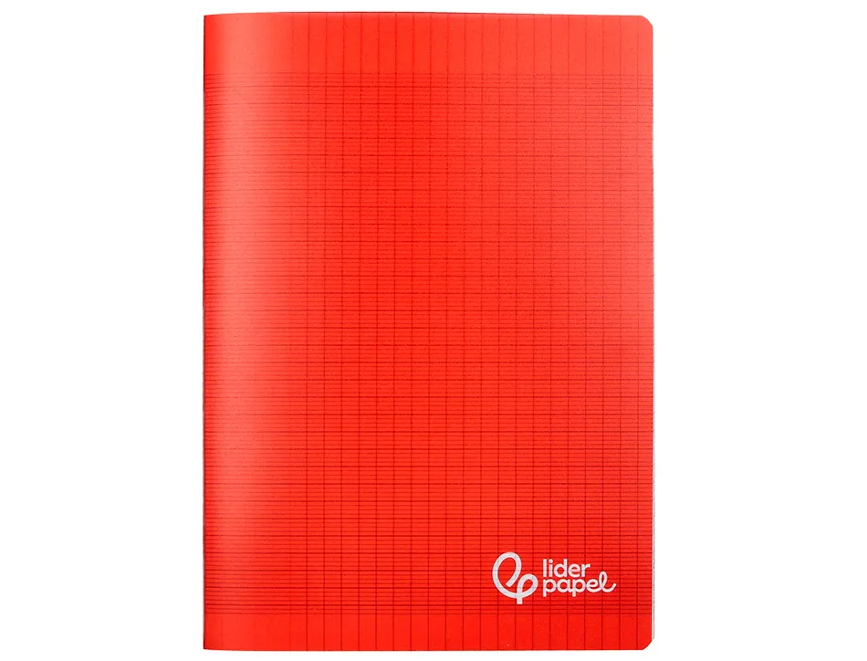 Cahier piqure liderpapel couverture pp 210x297mm 96p seyes coloris rouge