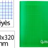 Cahier piqure liderpapel couverture pp 240x320mm 48p seyes coloris vert