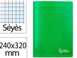 Cahier piqure liderpapel couverture pp 240x320mm 48p seyes coloris vert