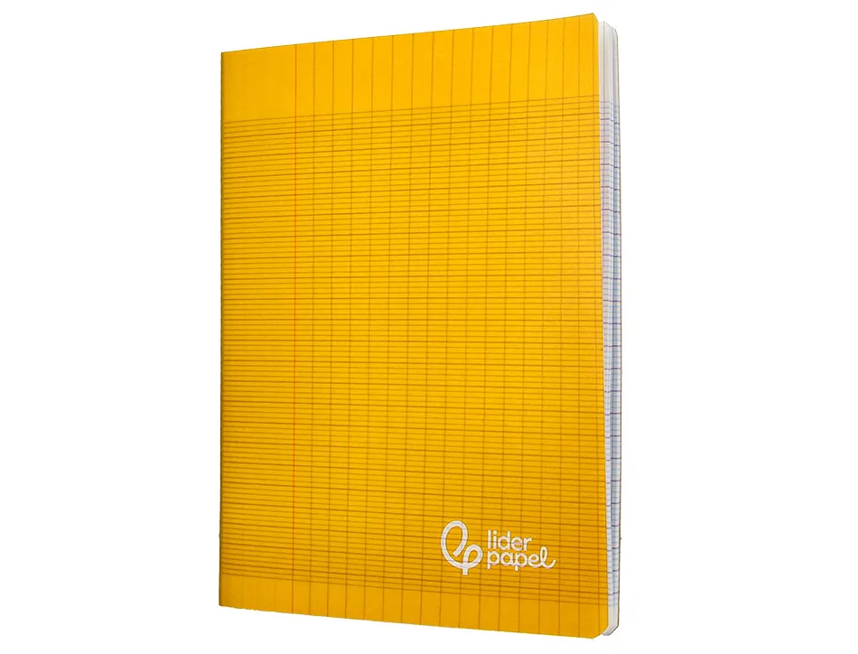 Cahier piqure liderpapel couverture pp 170x220mm 96p seyes coloris jaune