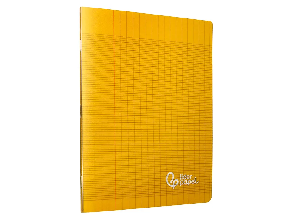 Cahier piqure liderpapel couverture pp 170x220mm 96p seyes coloris jaune