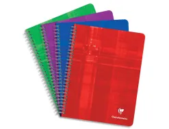 Cahier reliure spirale clairefontaine 17 x 22 cm 224 pages petits carreaux 5x5 papier 90g