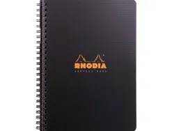 Cahier rhodiactive adress book reliure intégrale couverture pp a5 14,8x21cm 160 pages 90g onglets pochette cartonnée