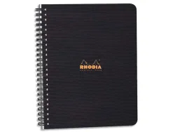 Cahier rhodiactive adress book reliure intégrale couverture pp a5 14,8x21cm 160 pages 90g onglets pochette cartonnée