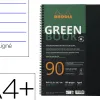 Cahier rhodiactive greenbook ri ligne couverture pp a4+ 23,5x29,8cm 90g 160 pages microperforees perf. 6 trous noir