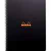 Cahier rhodiactive notebook reliure intégrale noire couverture pp a4+ 22,5x29,7cm 160 pages 90g ligné microperforé