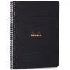 Cahier rhodiactive notebook reliure intégrale noire couverture pp a4+ 22,5x29,7cm 160 pages 90g 5x5mm microperforé
