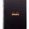 Cahier rhodiactive notebook reliure intégrale noire couverture pp a5+ 16x21cm 160 pages 90g ligné microperforé